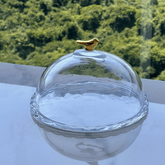 Queijeira de Cristal com tampa transparente